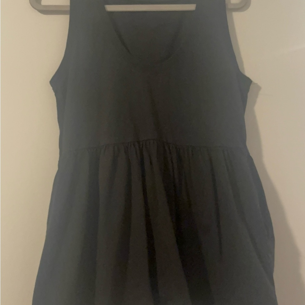 River Island
ASOS Black Babydoll Peplum Tank Top Sleeveless Cotton Blend Size 8